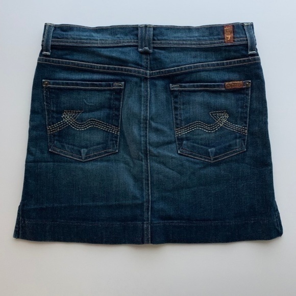 7 For All Mankind Denim Mini Skirt - Picture 2 of 8
